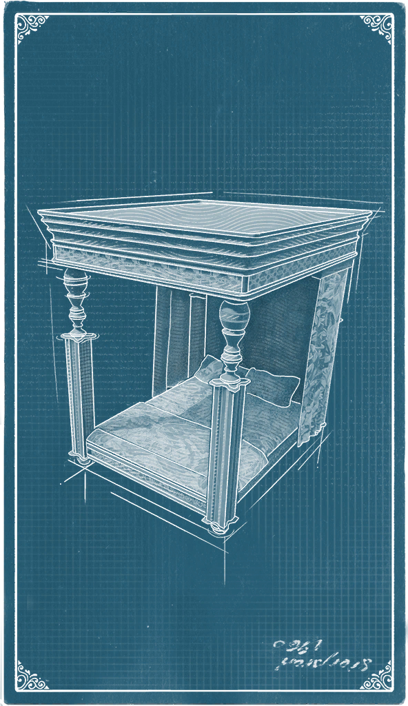 Art Nouveau Canopy Bed